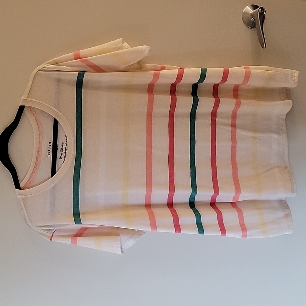 Torrid multicolored stripped tee
